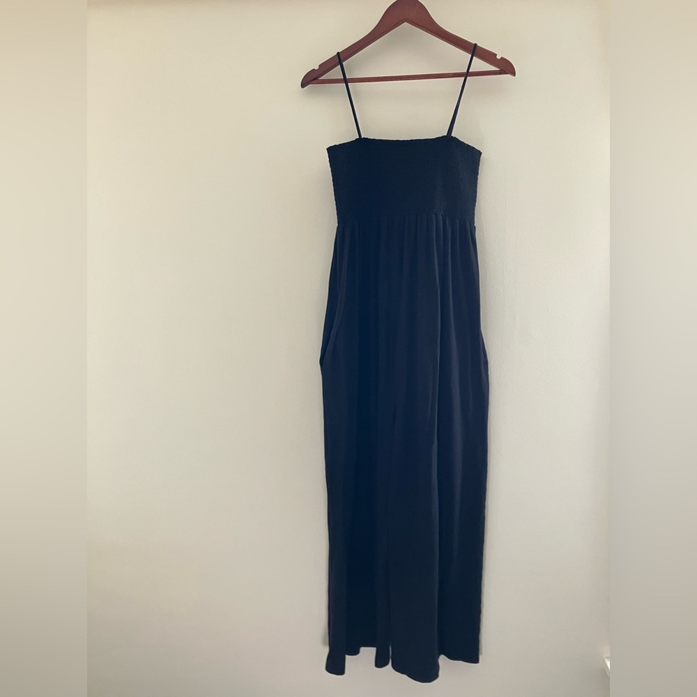 Calder Blake pima cotton black ruched top Lili romper size medium - Picture 3 of 8